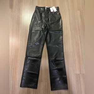Abercrombie & Fitch black leather pants